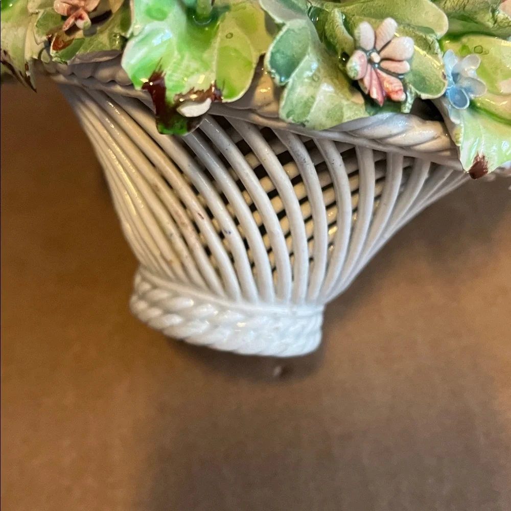 Floral Ceramic Home Accent Bone China VG not perfect Circa 1950